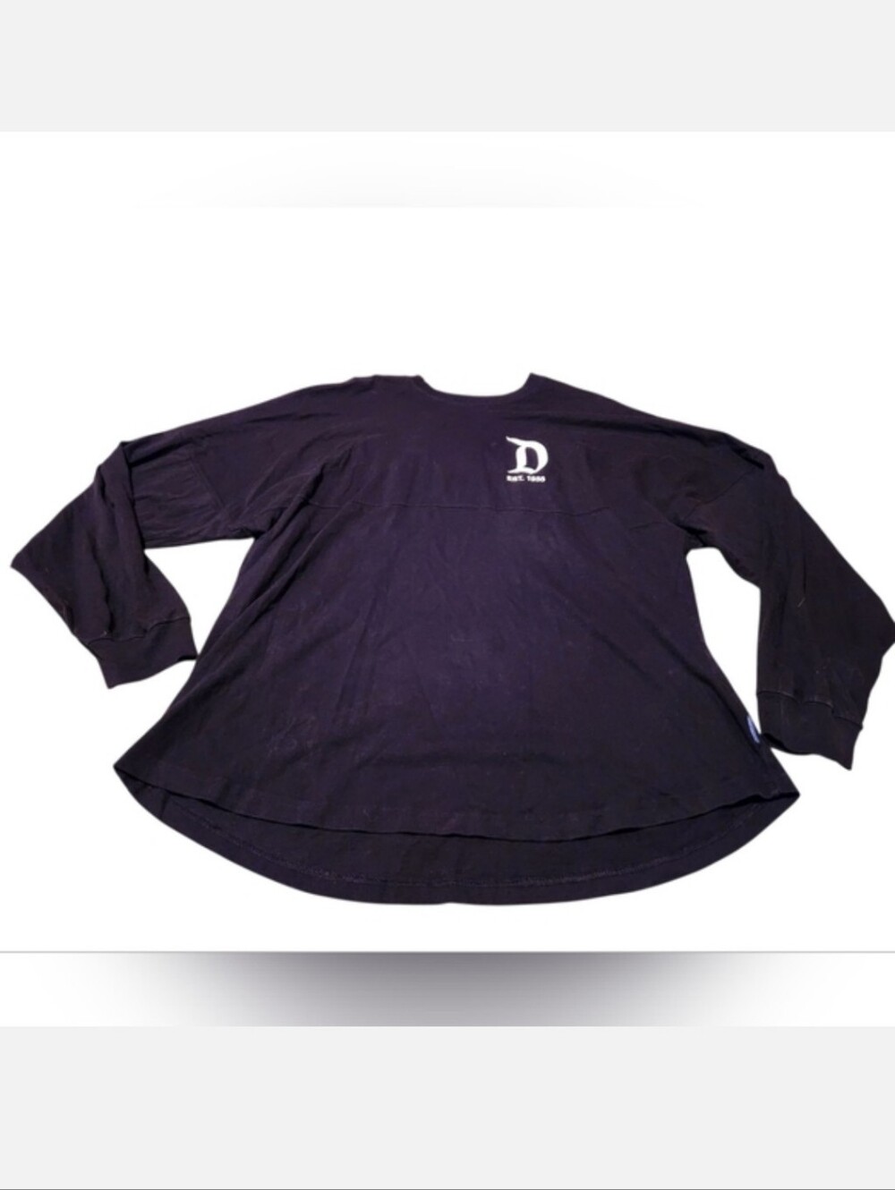 Women’s Large Disneyland Logo Spirit Jersey Black Long Sleeve Shirt